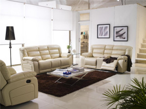 Beige Color Storage Cinema Sofas